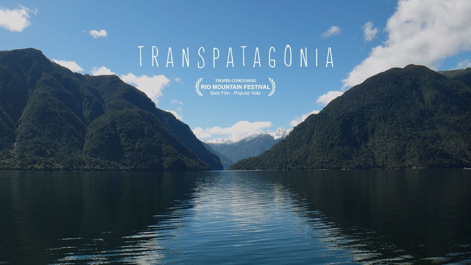 Cartaz do documentário Transpatagônia, com selo do Troféu Corcovado